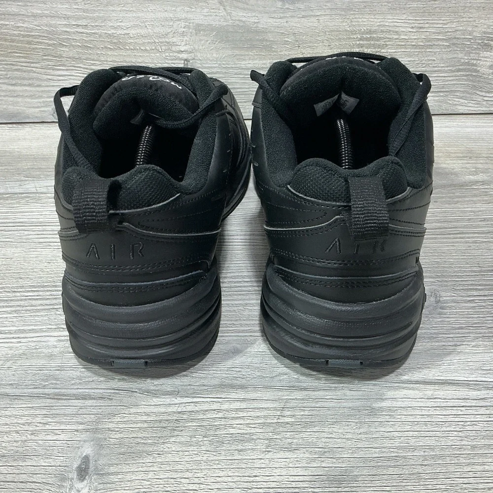 Nike Air Monarch IV Shoes Men's Size 11.5 4E Black Leather Cross Trainer Walking
